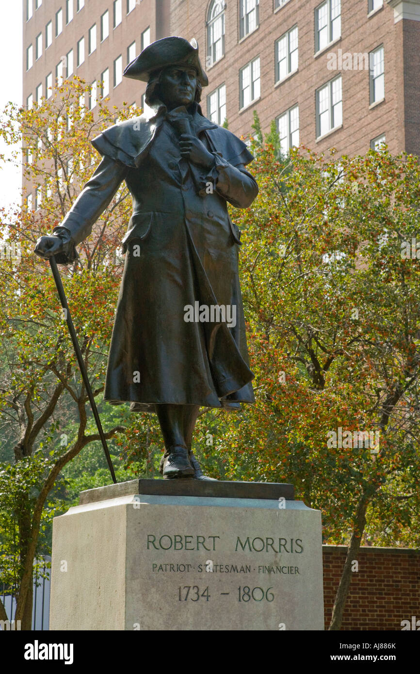 Statue des Robert Morris Finacier auf die Revolution 1737 1806 Stockfoto