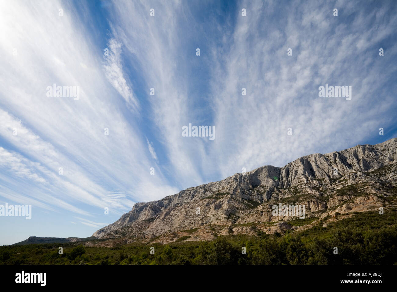 Montagne Sainte-Victoire-Provence-Frankreich Stockfoto