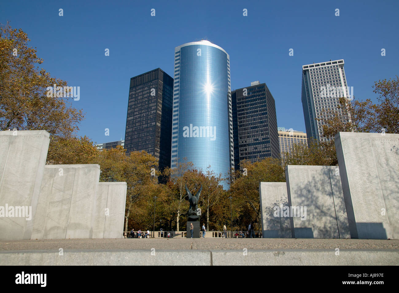 American Battle Monument in Battery Park New York NY Stockfoto