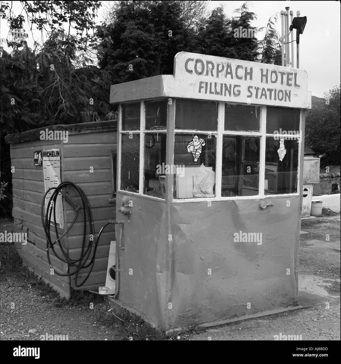 Corpach Hotel Tankstelle Stockfoto