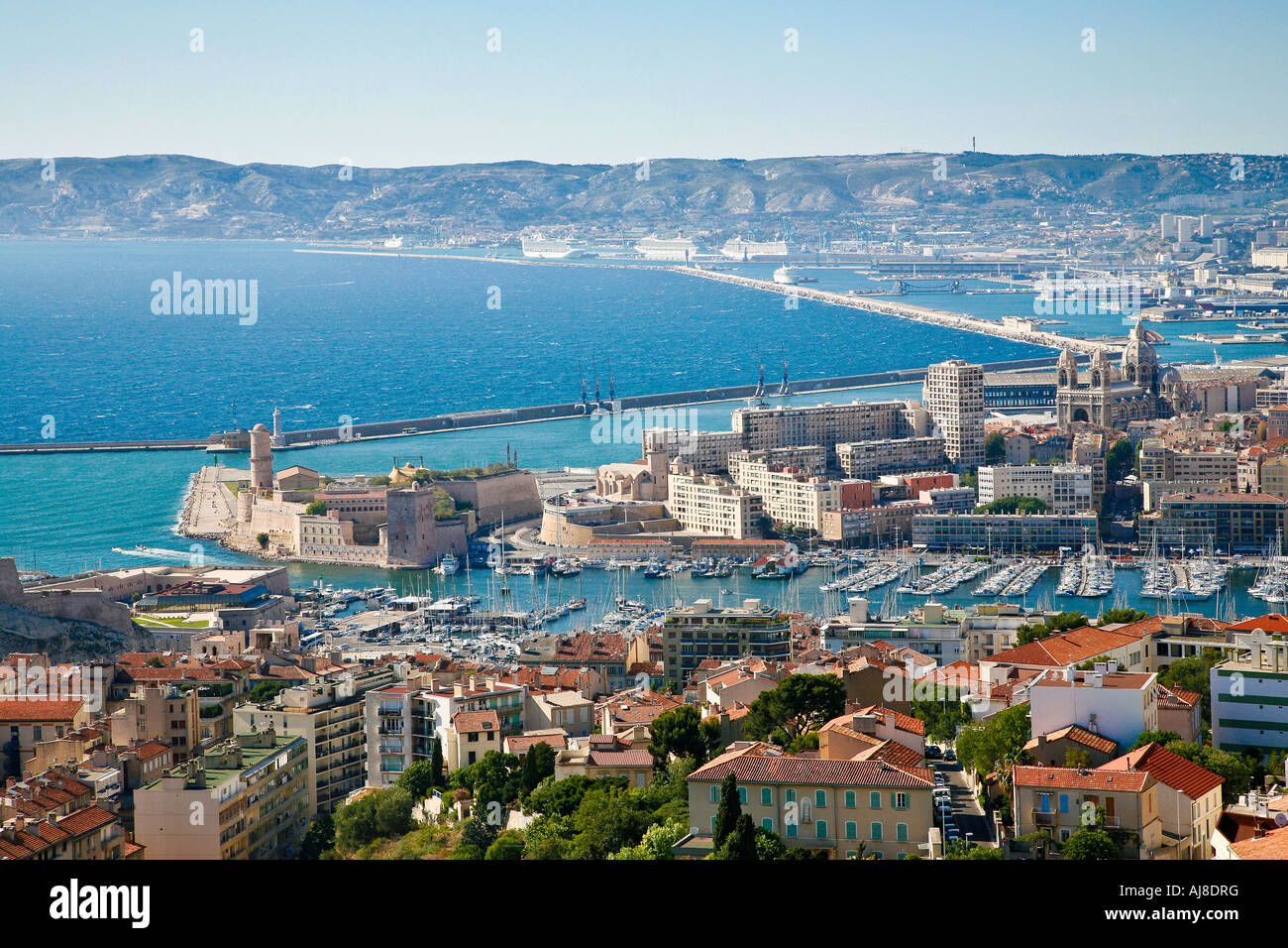 Übersicht über Marseille, Provence, Frankreich. Stockfoto