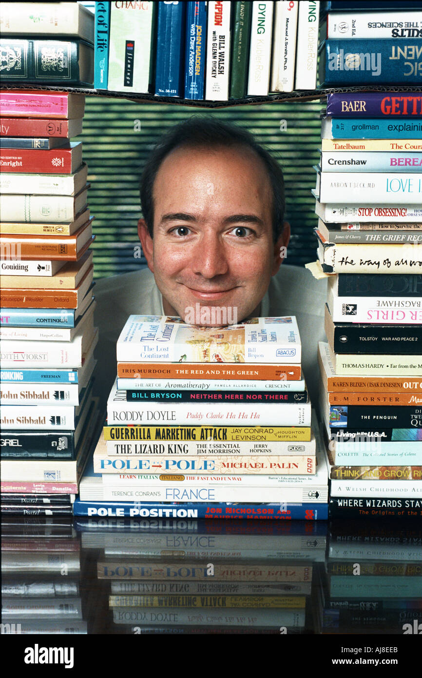 Jeff Bezos Founder & Geschäftsführer von Amazon.com He hieß Mal Mann des Jahres 1999. Stockfoto