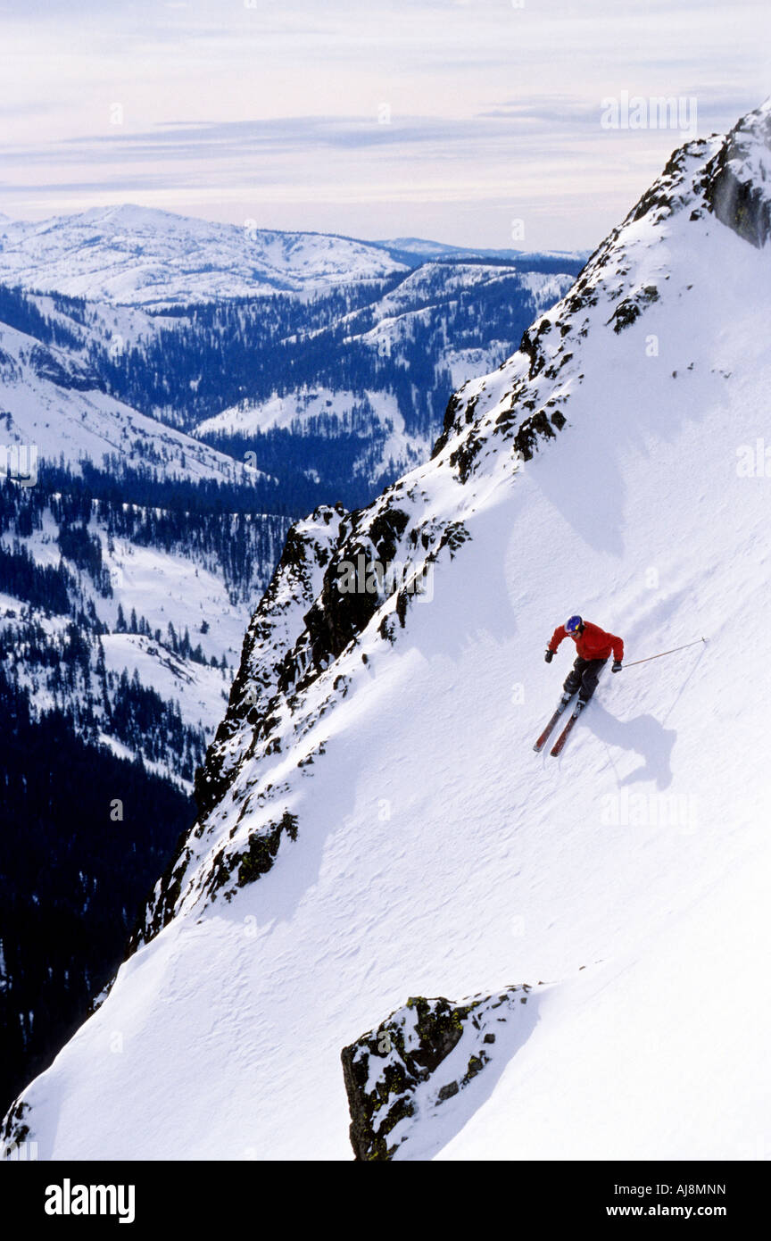 Mann in Squaw Valley Ski Stockfoto