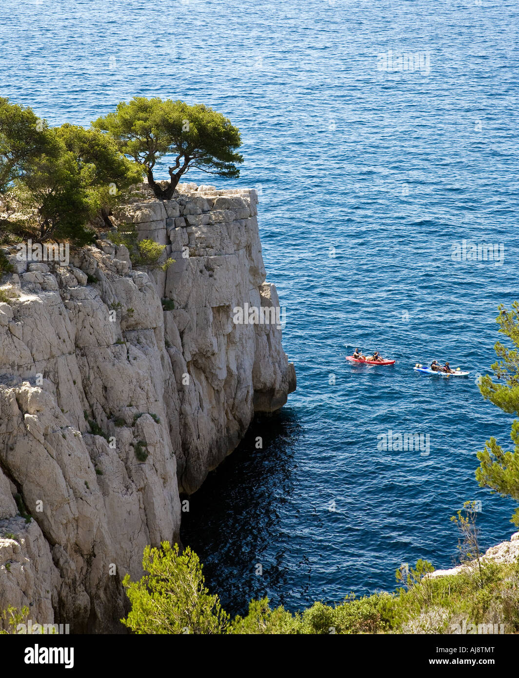 Der Mittelmeerküste in der Nähe von Cassis, Provence, Frankreich. Stockfoto