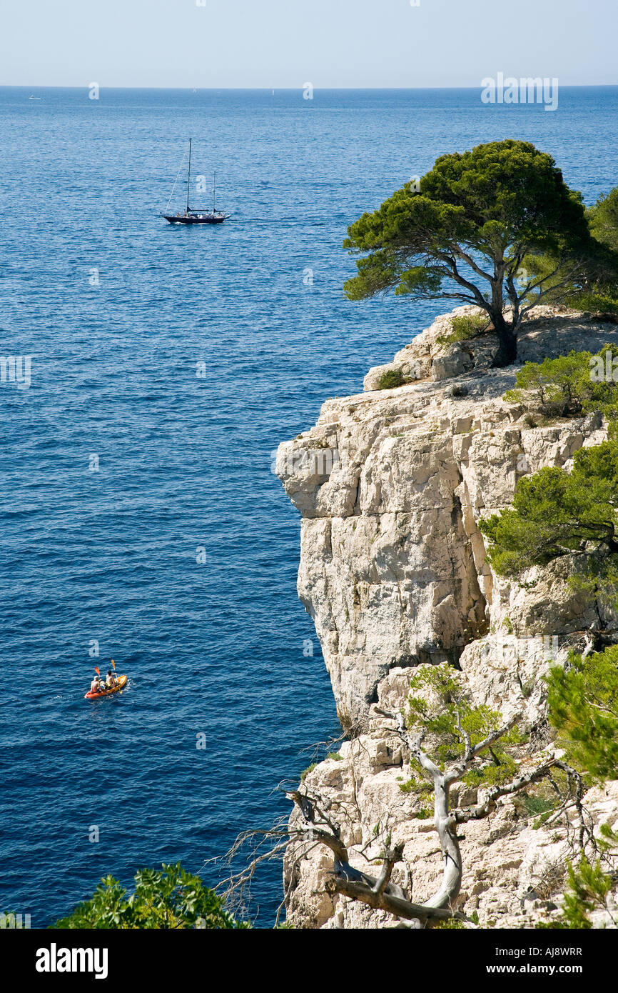 Der Mittelmeerküste in der Nähe von Cassis, Provence, Frankreich. Stockfoto