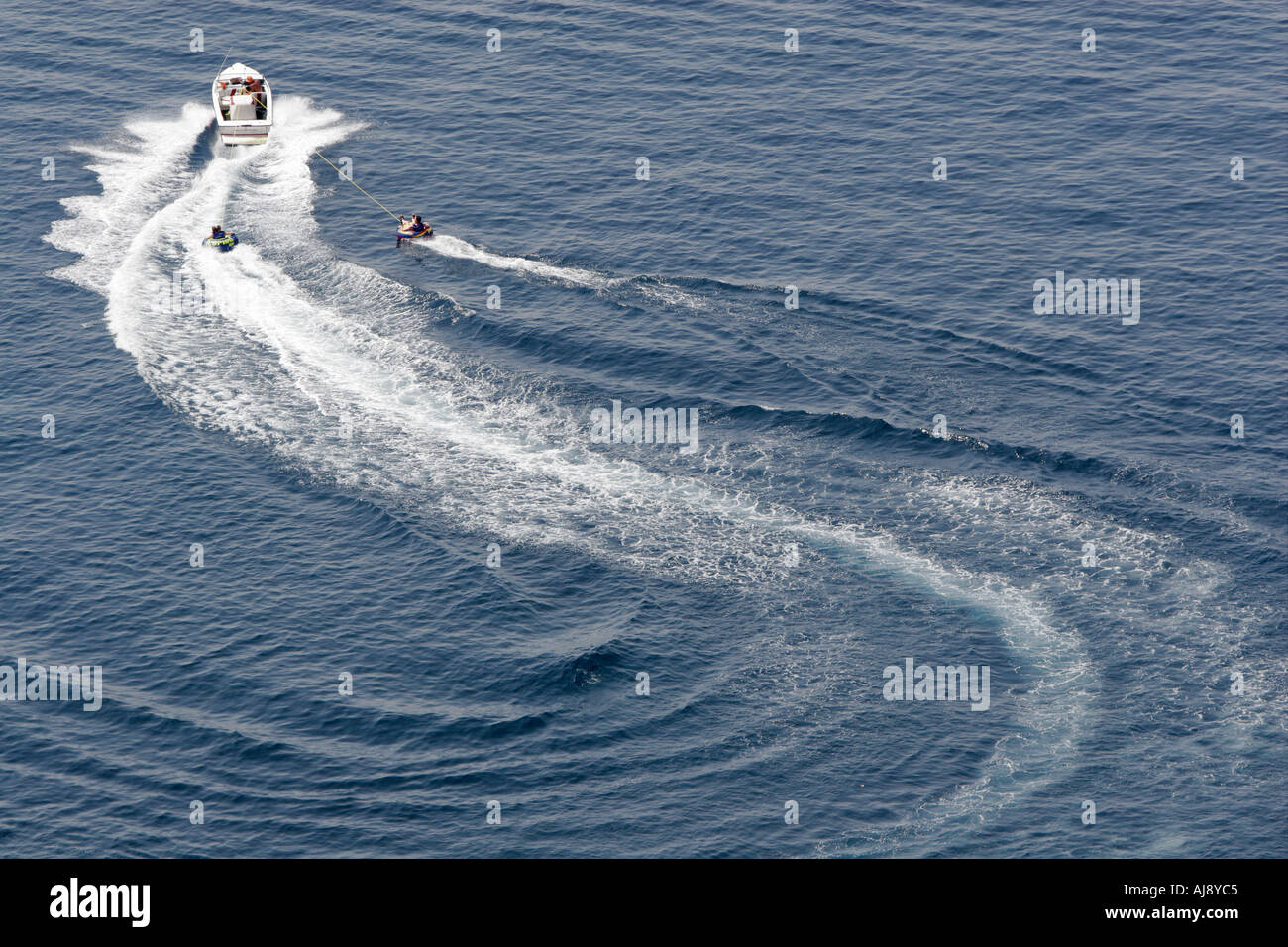 Speed-Boot und das Adriatische Meer in Dubrovnik Kroatien Stockfoto