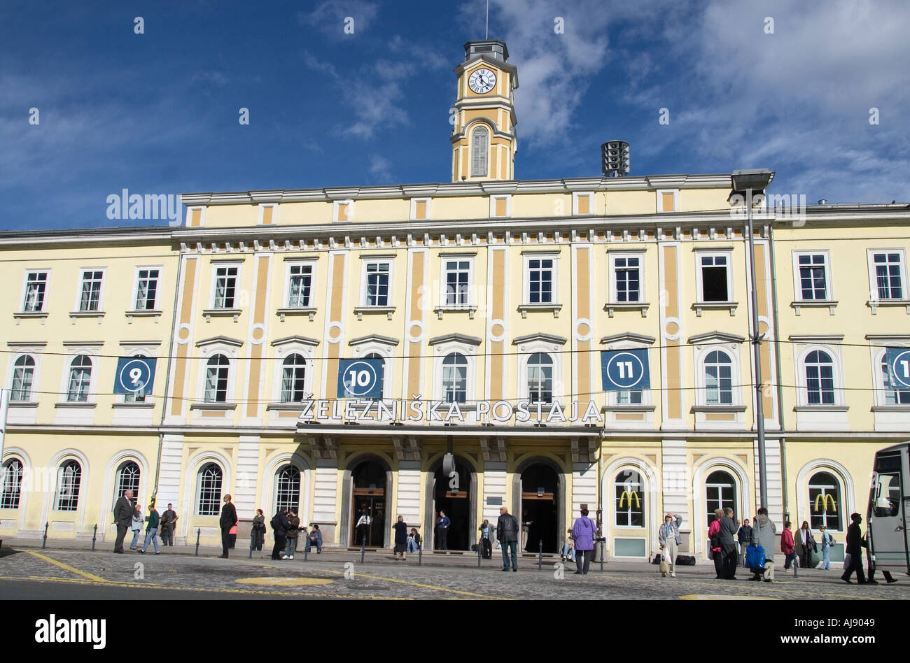 Bahn Bahnhof Ljubljana Slowenien Stockfoto
