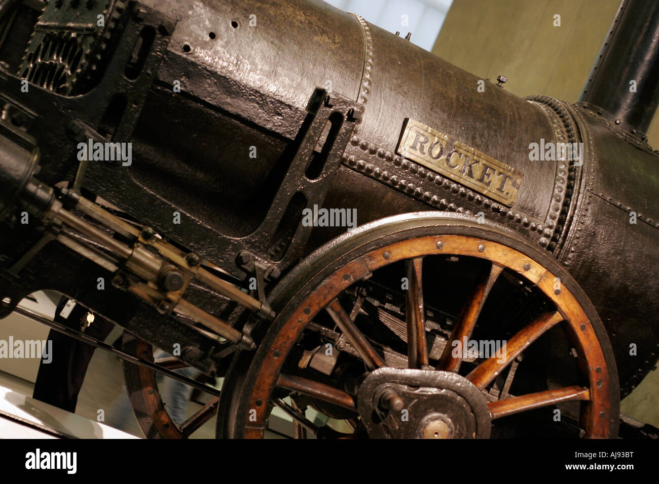 Stephenson der Lokomotive Rocket im Science Museum in London Stockfoto