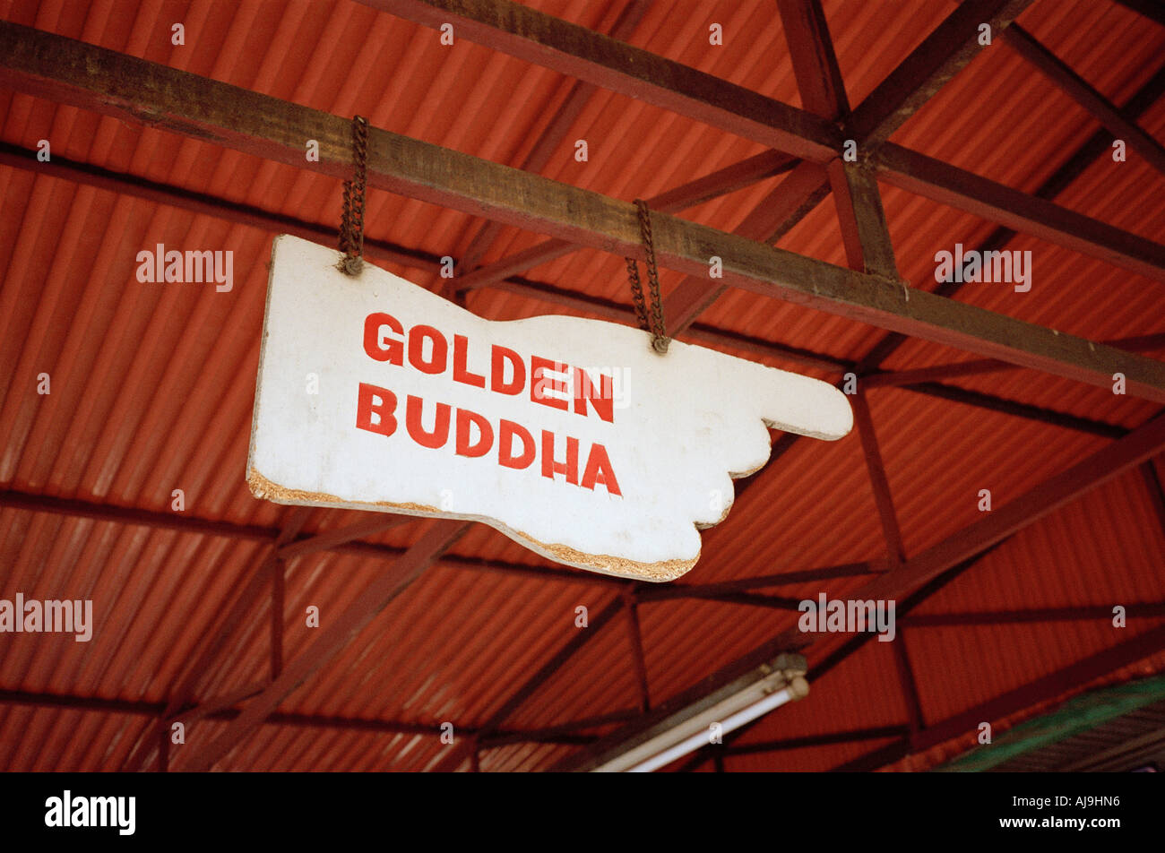 Golden Buddha Zeichen Stockfoto