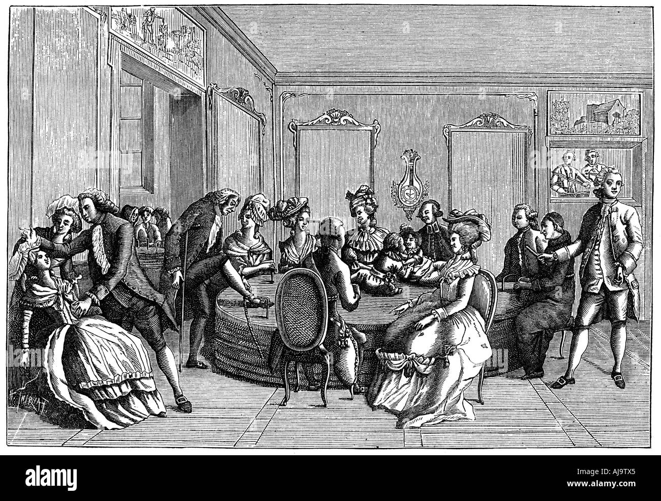 Mesmer's Whirlpool, 1779 (1875). Artist: Unbekannt Stockfoto