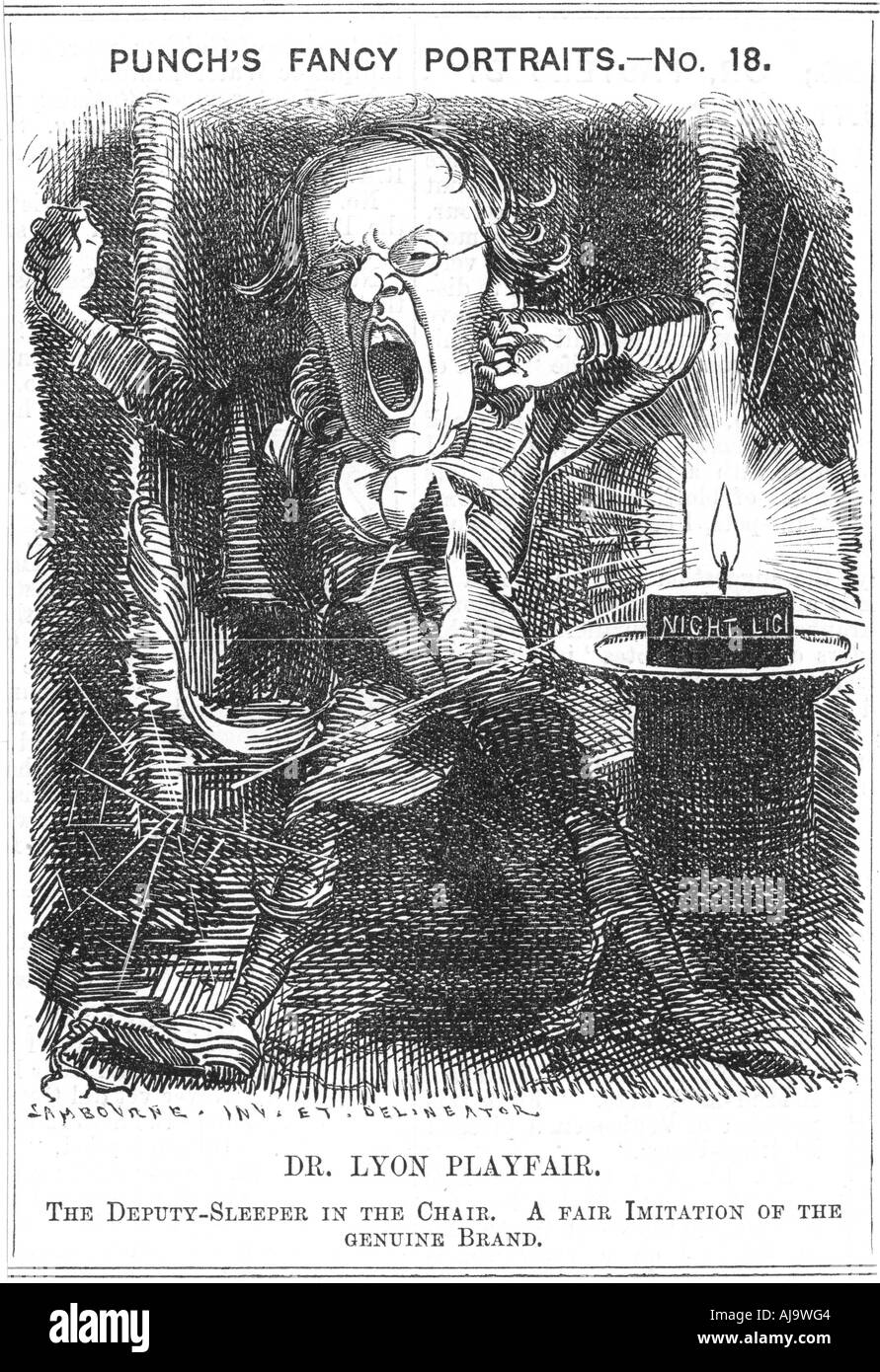 Lyon Playfair, Schottischer Chemiker und Politiker, 1881. Artist: Edward Linley Sambourne Stockfoto