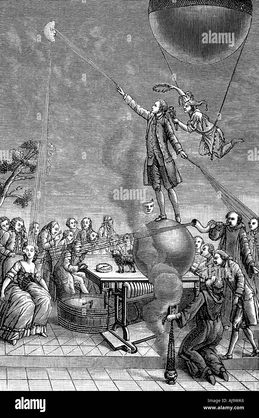 Drucken persiflieren Franz Anton Mesmer, 1784. Artist: Unbekannt Stockfoto