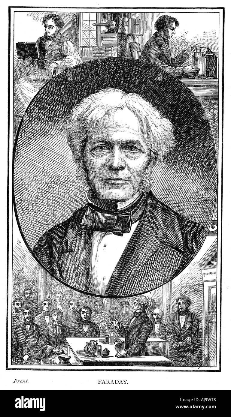 Michael Faraday, der britische Physiker und Chemiker, 1881 Künstler: Unbekannt Stockfoto