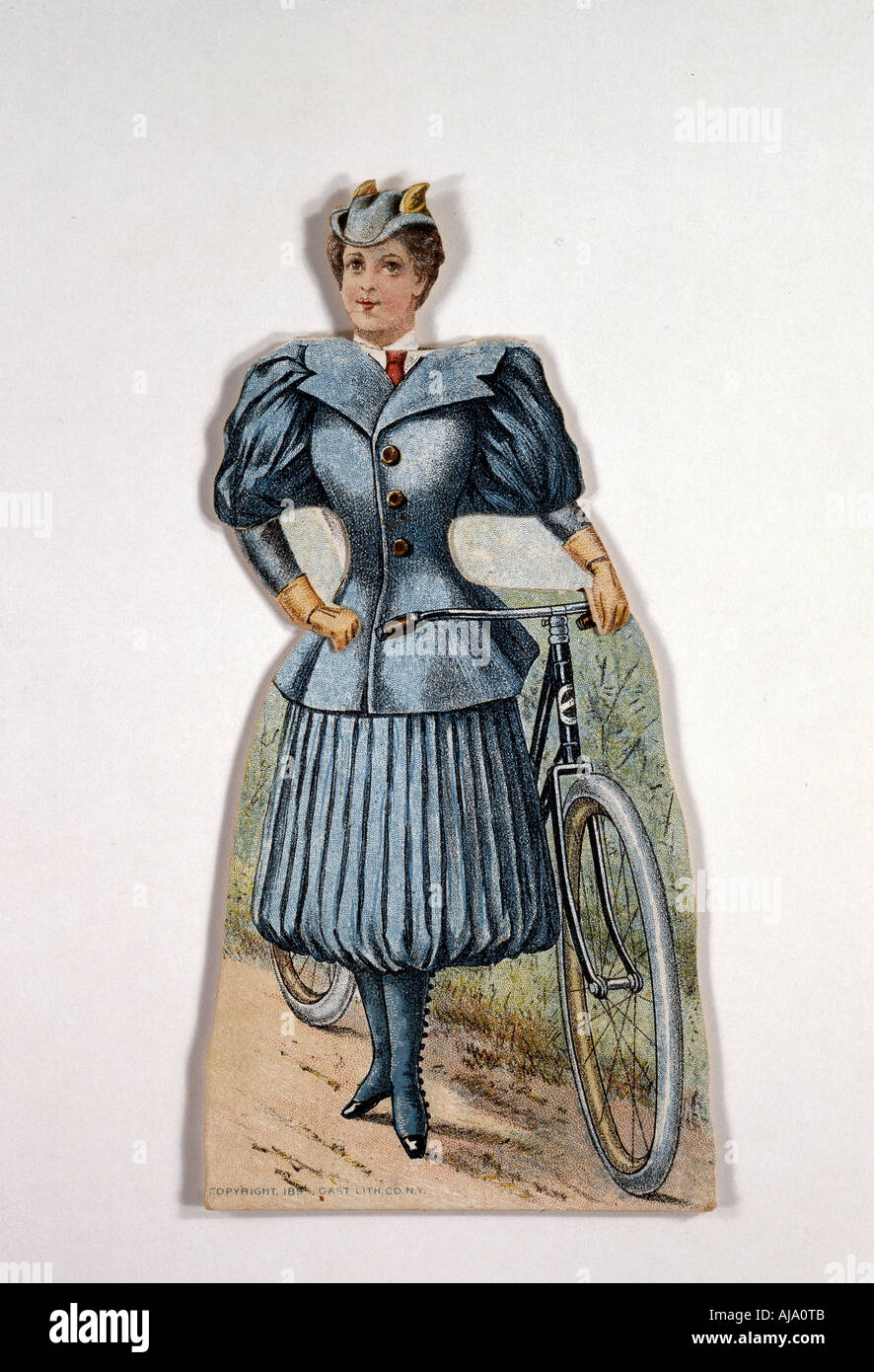 Frau in Radfahren Kleid, Amerikanische, c1900. Artist: Unbekannt Stockfoto