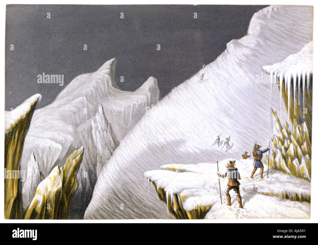 "Die Mur de la Cote', c 1855. Artist: George Baxter Stockfoto