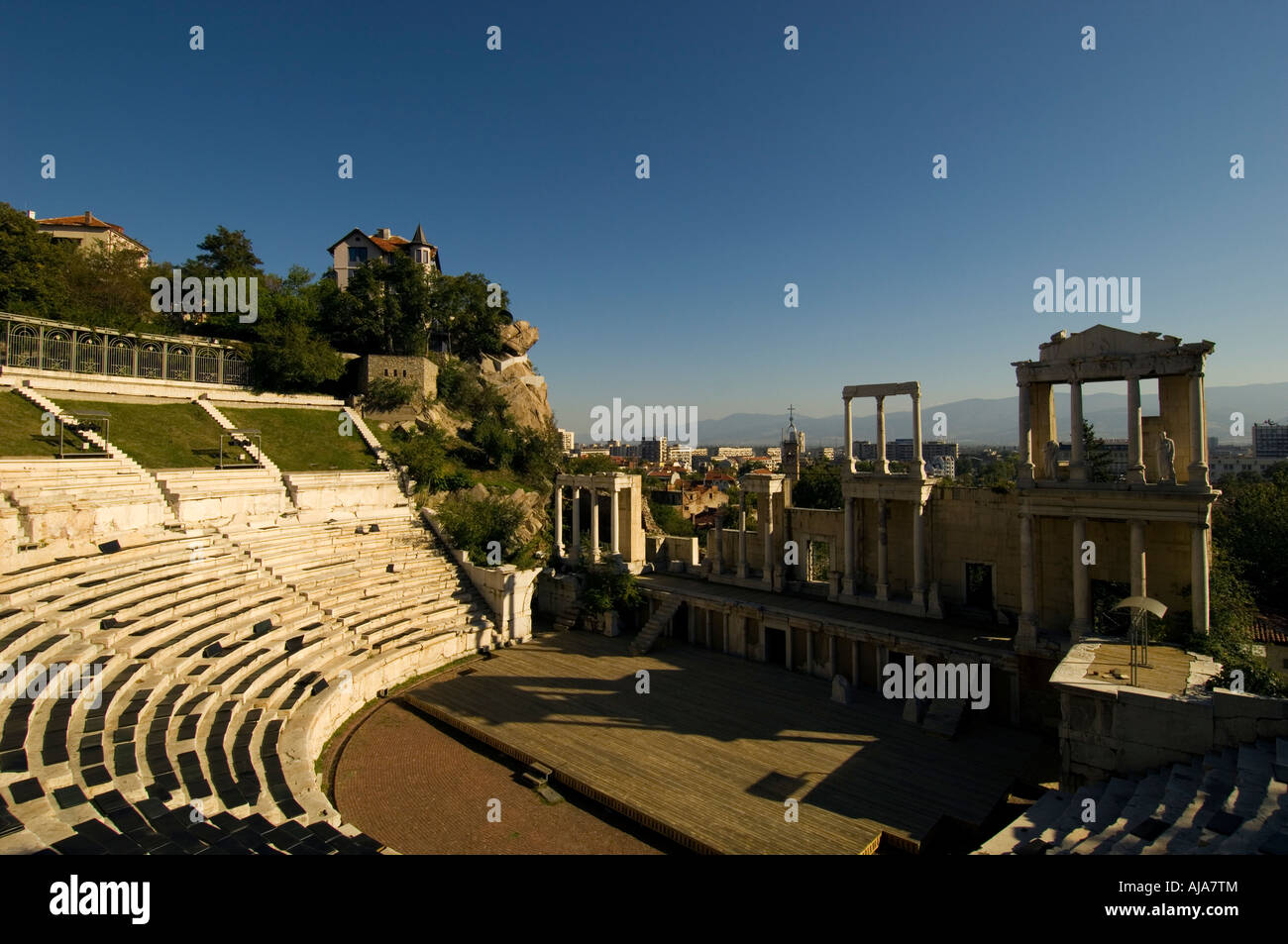 Antike römische Theater in Altstadt Plovdiv Bulgarien Stockfoto