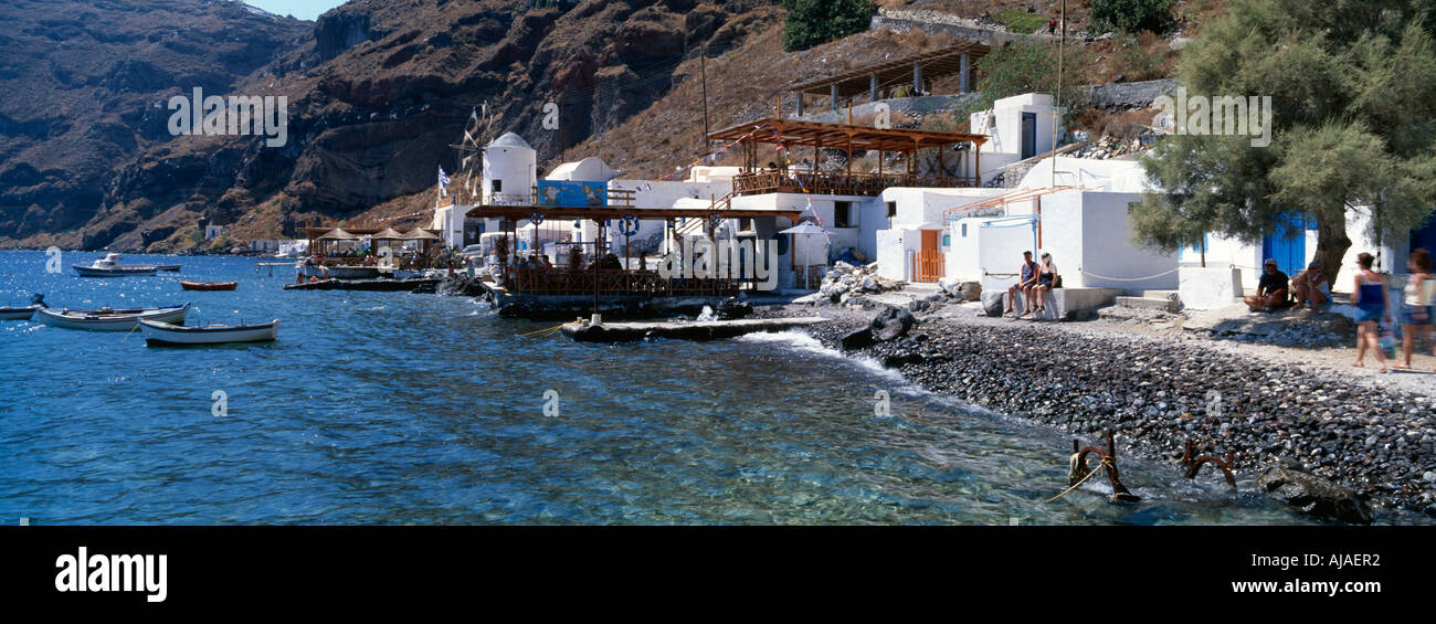Das kleine Dorf Korfos auf der Insel Therasia Nr. Santorini griechische Inseln Griechenland Stockfoto