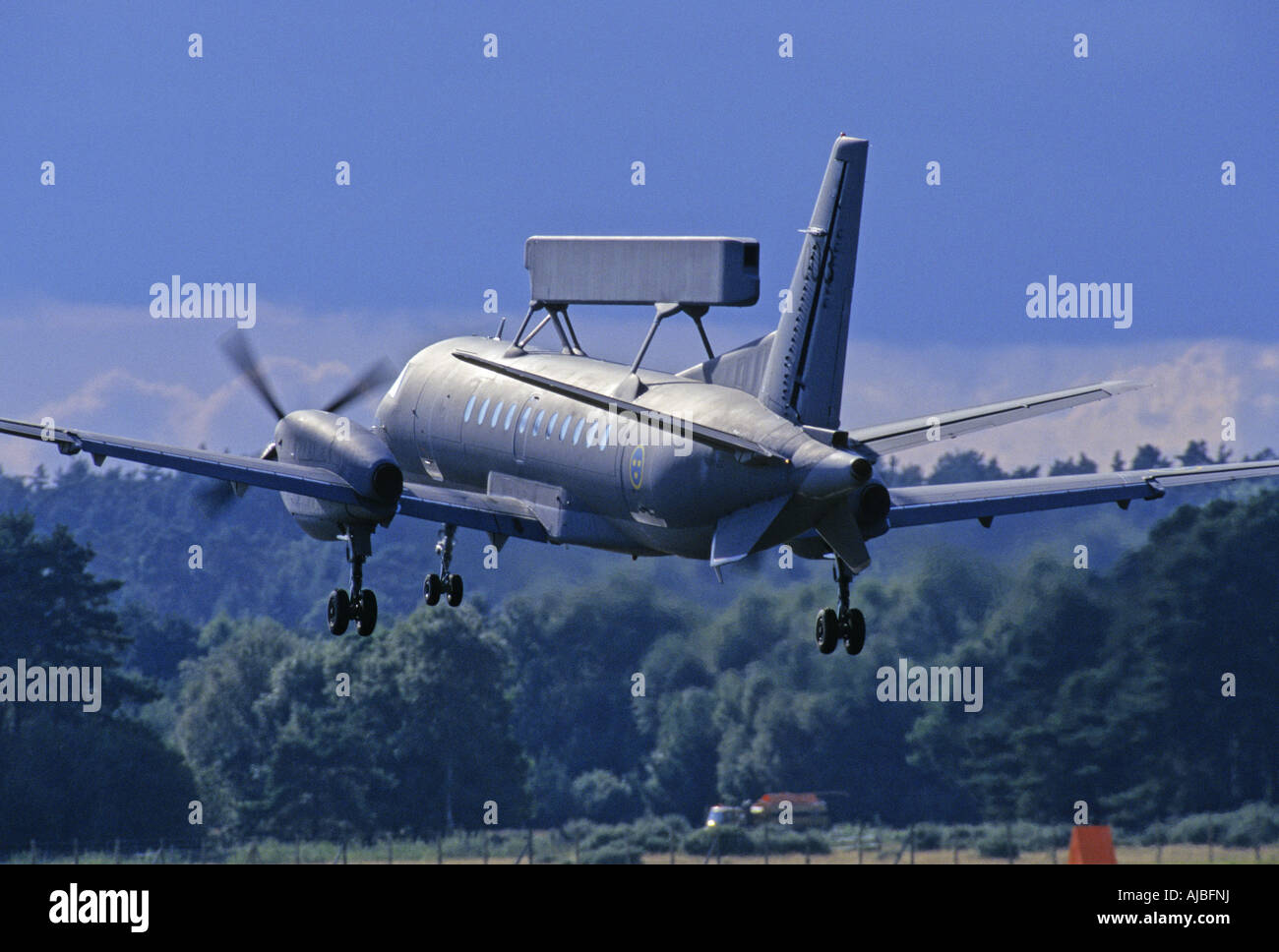 Das Saab 340 AEW & C luftgestützte Frühwarn- und Kontrolle (AEW & C) Flugzeug Stockfoto