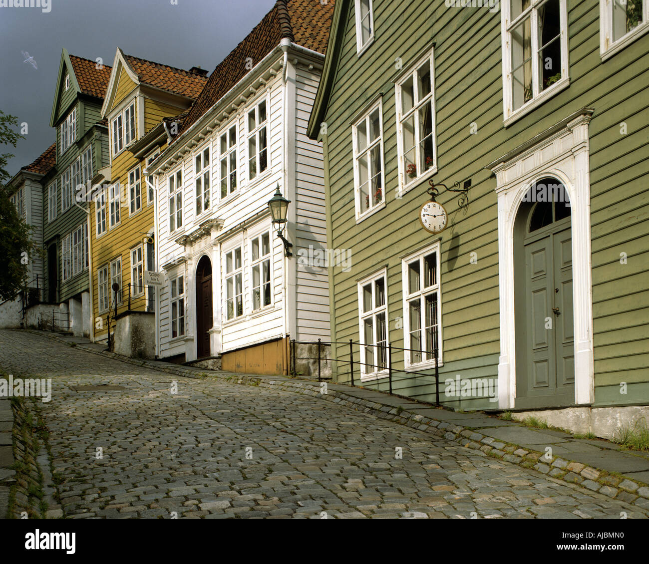 Nein - HORDALAND: Alte Stadt Bergen Stockfoto