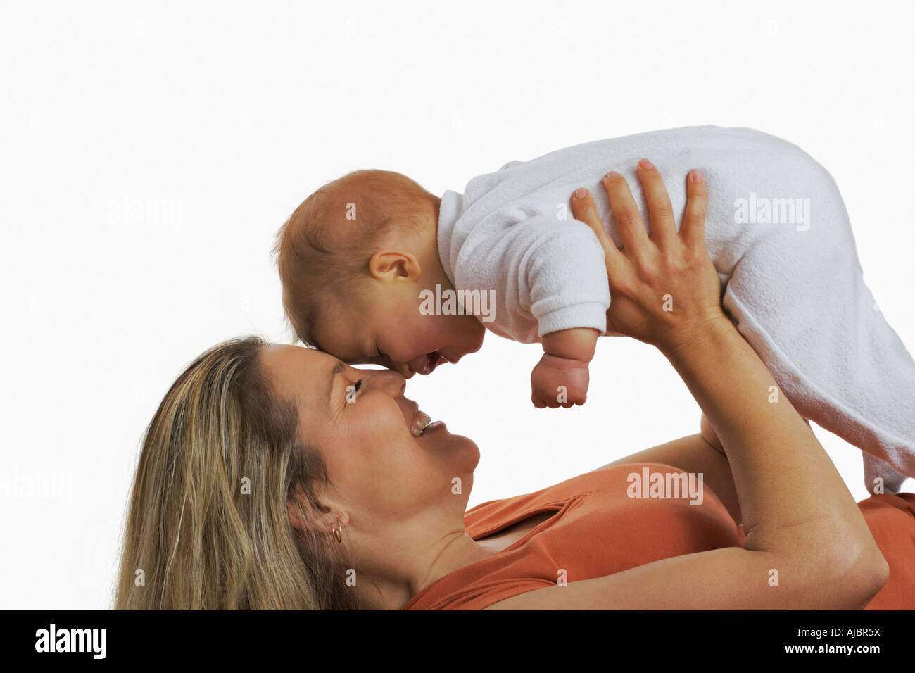 Mutter & Baby Kopf an Kopf Stockfoto