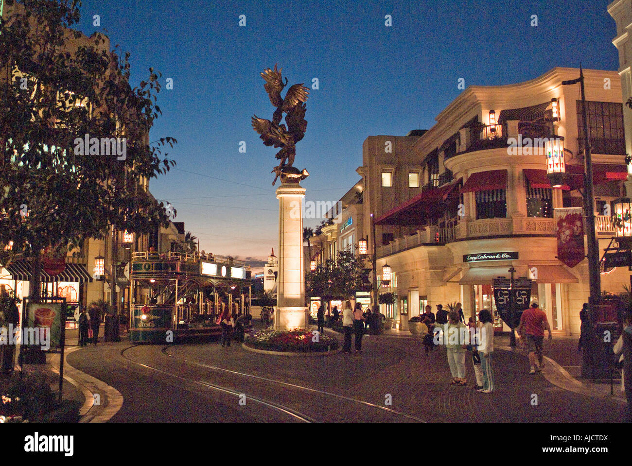Die Grove-Shopping-Mall in Los Angeles Kalifornien USA Stockfoto