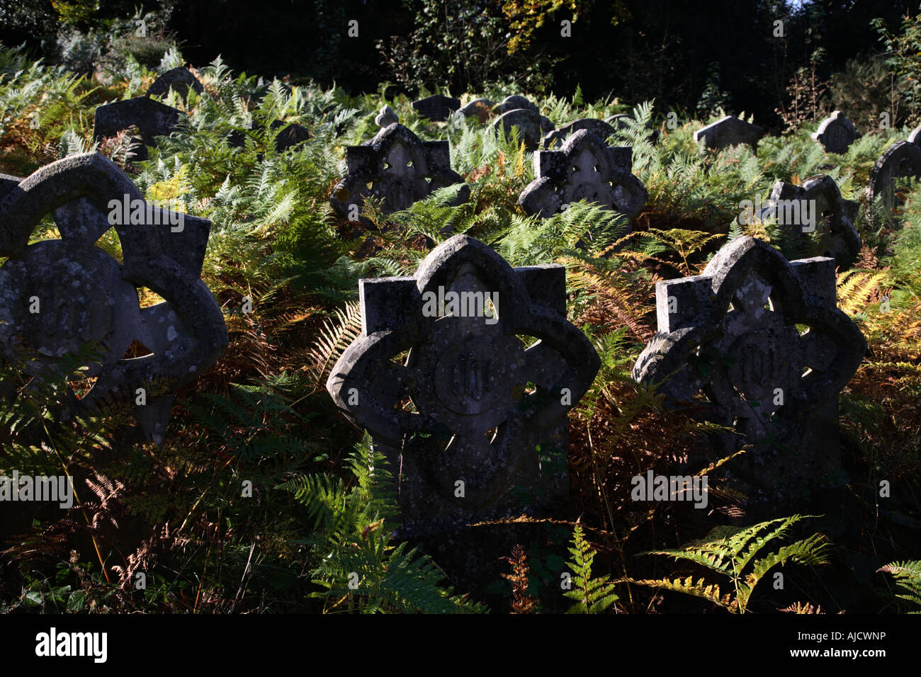 Grabmalkunst Grabdenkmäler Friedhof Holy Trinity Church Westcott Surrey England Stockfoto