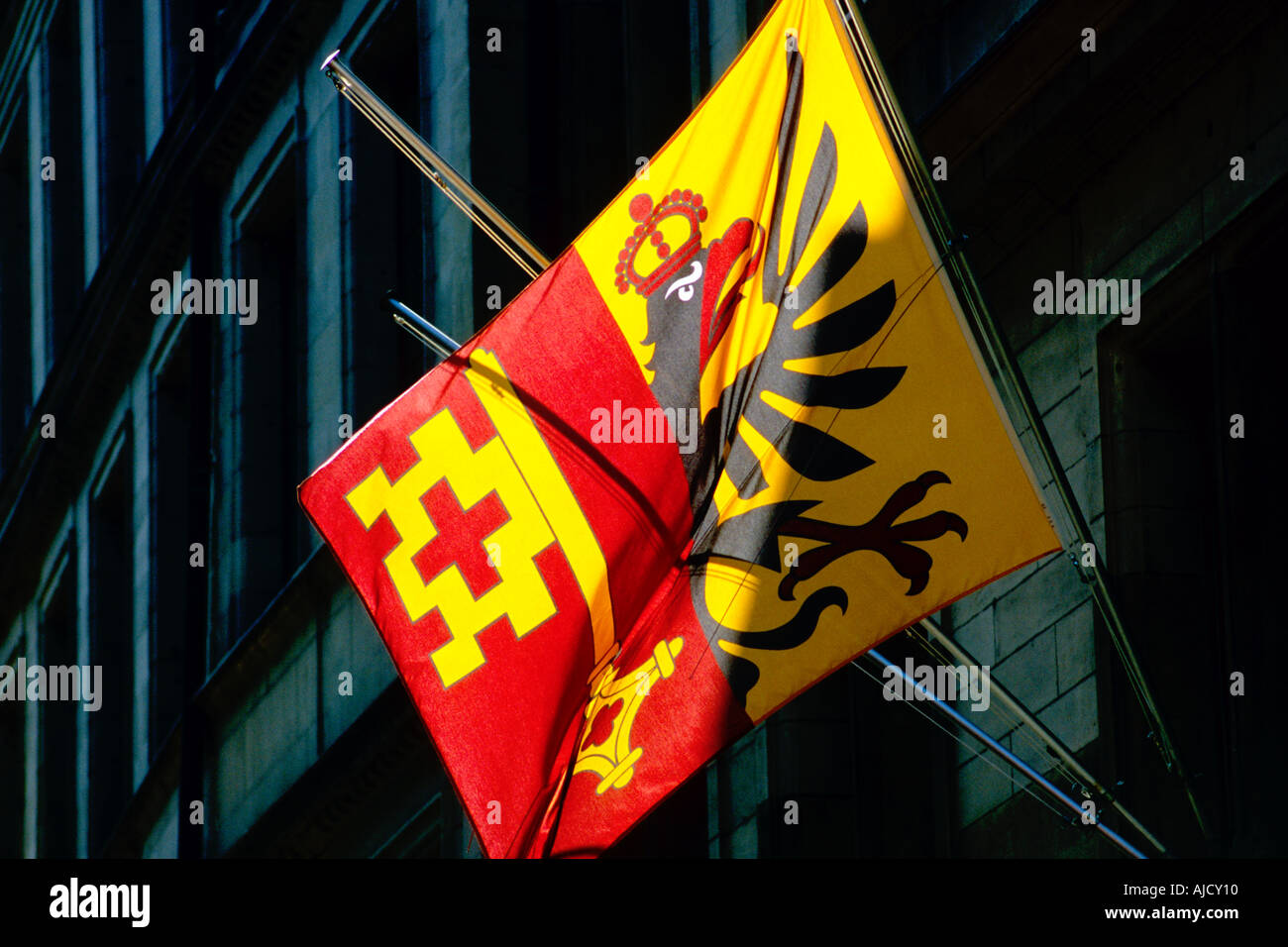 Schweiz-Genève-Flagge Stockfoto