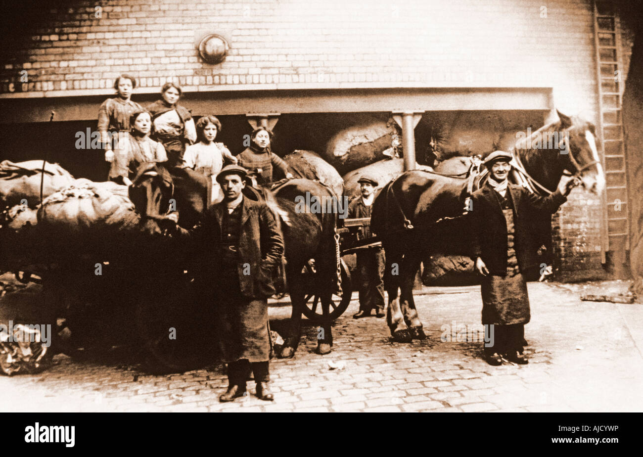 Viktorianische Fotografie Beschäftigung Manchester Rag pickers Stockfoto