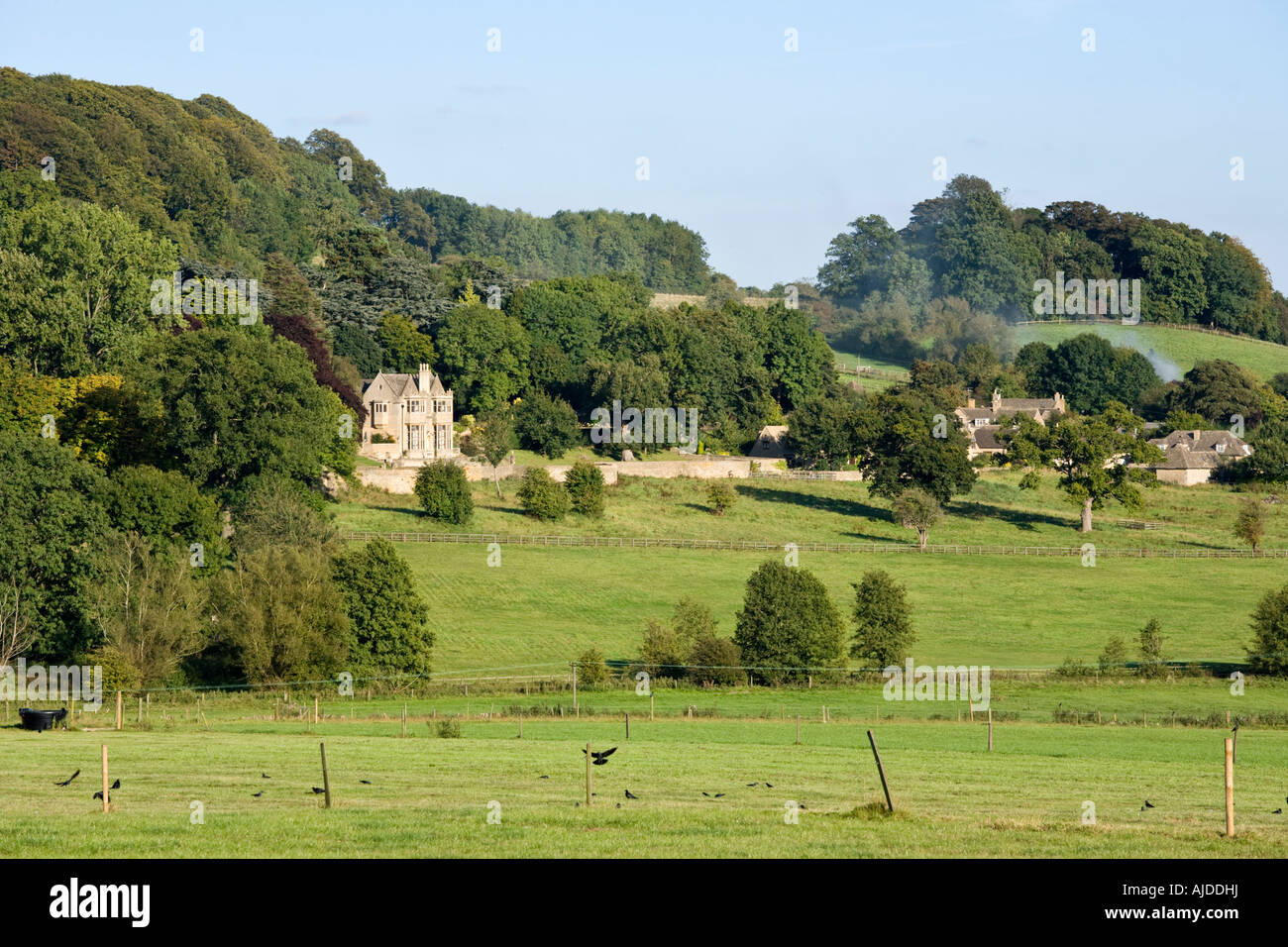 Nether Schwellen Manor in der Nähe von Cotswold Stadt von Stow auf die würde Gloucestershire Stockfoto