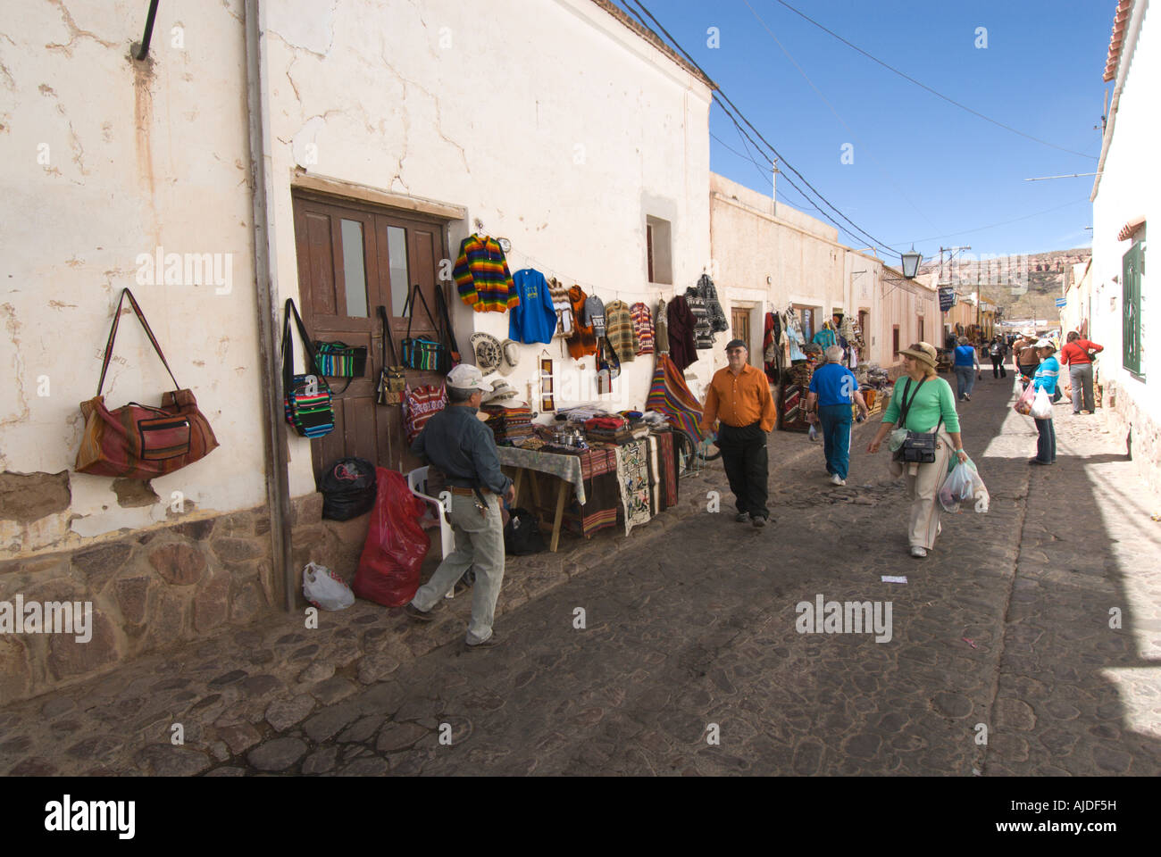 Straßen von Humahuaca, Provinz Jujuy, Argentinien, Südamerika Stockfoto
