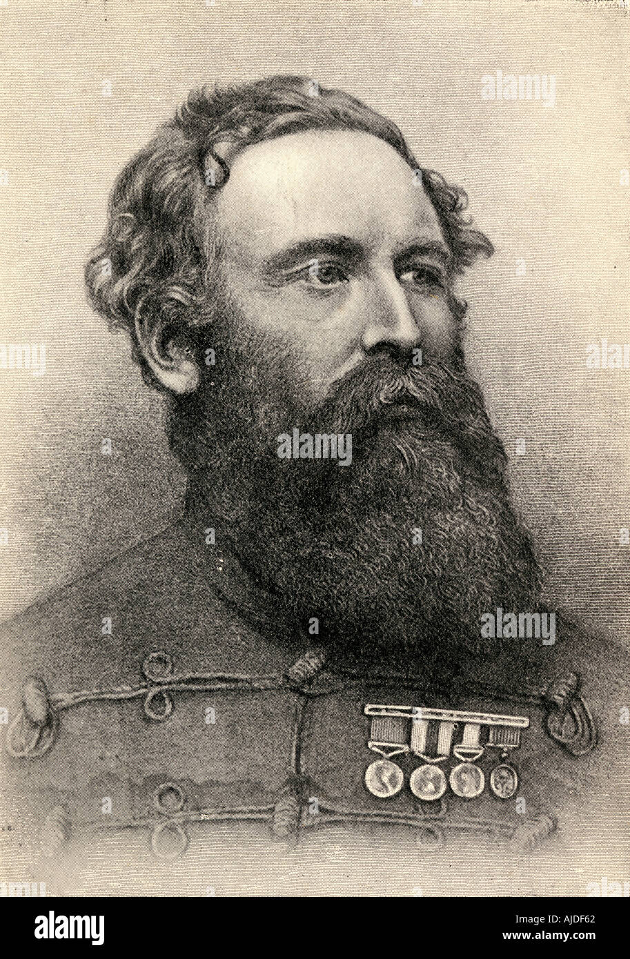 Generalleutnant Sir Harry Burnett 'Joe' Lumsden, 1821 - 1896. Britische Offizier in Indien aktiv und Erbauer des Korps der Führungen. Stockfoto