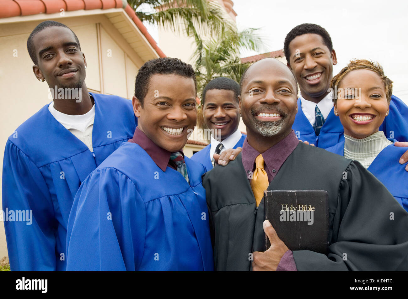 Prediger und Chor in der Kirche Garten, Porträt Stockfoto