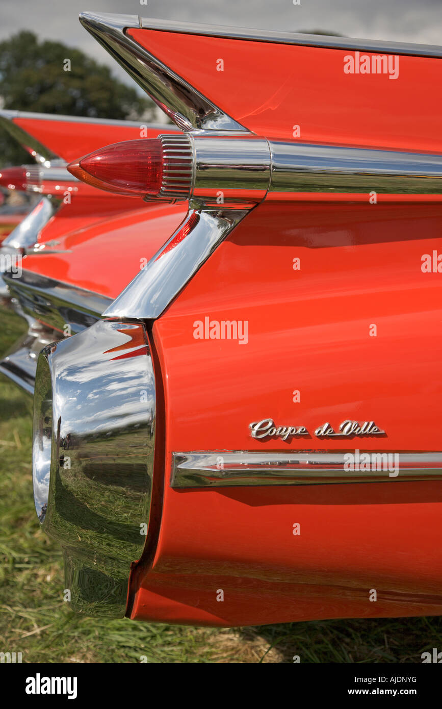 Flossen und Rückleuchten von Cadillac Coupé de Ville Auto Stockfoto