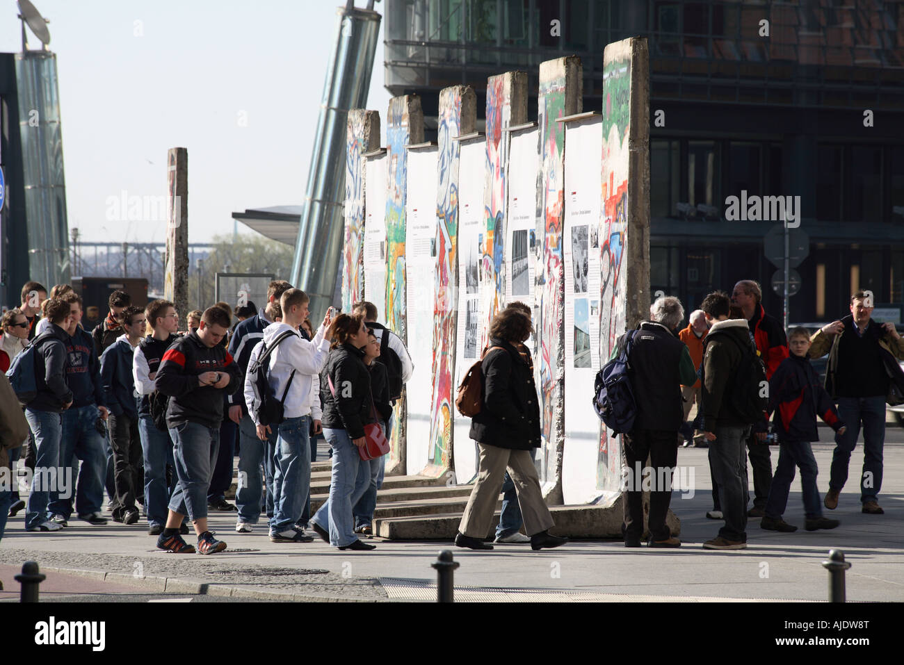 Berlin Mitte Potsdamer Platz Berliner Mauer die Mauer Stockfoto