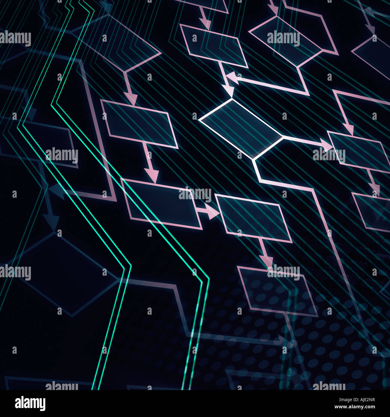 Abstrakte Flussdiagramm Diagramm-Computer-Programm-Algorithmus ...