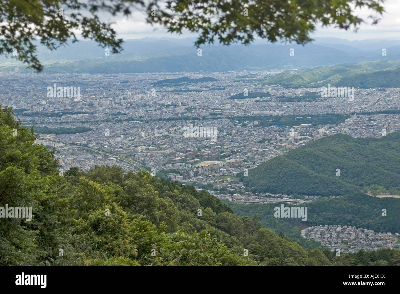 Nördlichen Kyoto City vom Mount Hieizan (Hiei-Zan), Kyoto, Japan Stockfoto