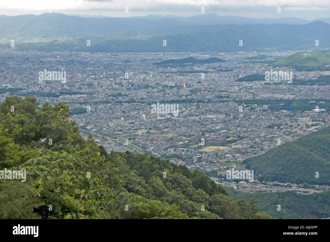 Nördlichen Kyoto City vom Mount Hieizan (Hiei-Zan), Kyoto, Japan Stockfoto