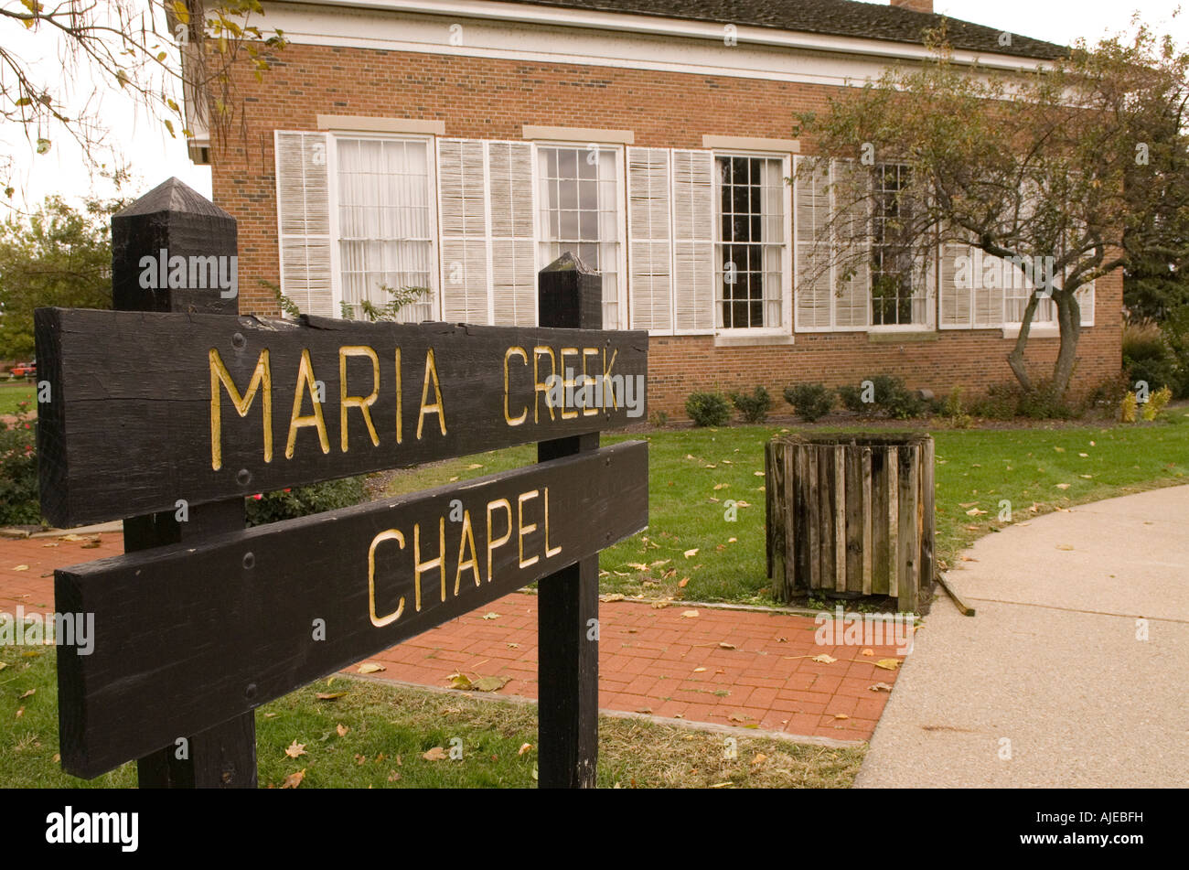 Kapelle Maria Creek, Vincennes, IN USA Stockfoto