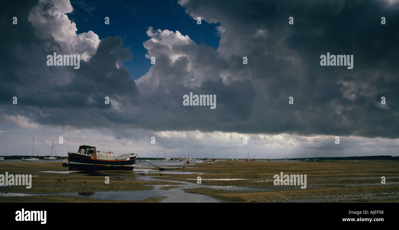 Einen Überblick der Gezeitenzone in Blakeney Point Norfolk Stockfoto