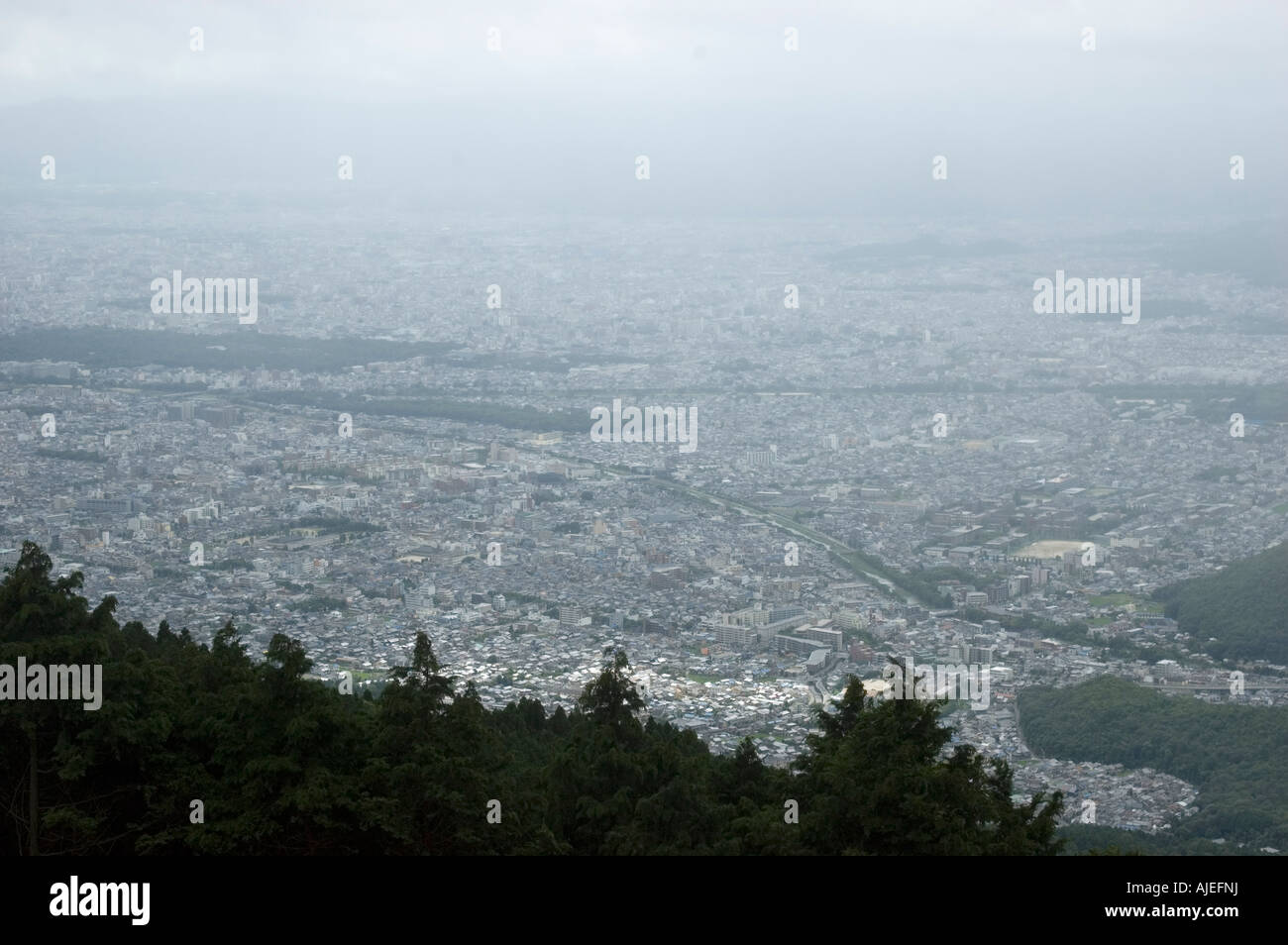 Nördlichen Kyoto City vom Mount Hieizan Hiei-Zan Kyoto Japan Stockfoto