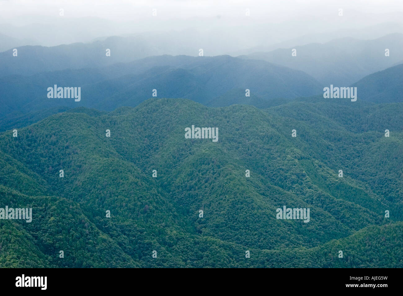 Blick vom Mount Hieizan Hiei-Zan Kyoto Japan Stockfoto