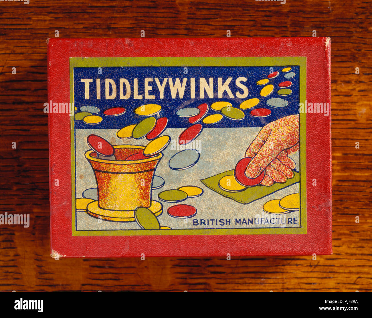 Detail der Gesellschaftsspiel Tiddleywinks im Salon am Sunnycroft Shropshire Stockfoto