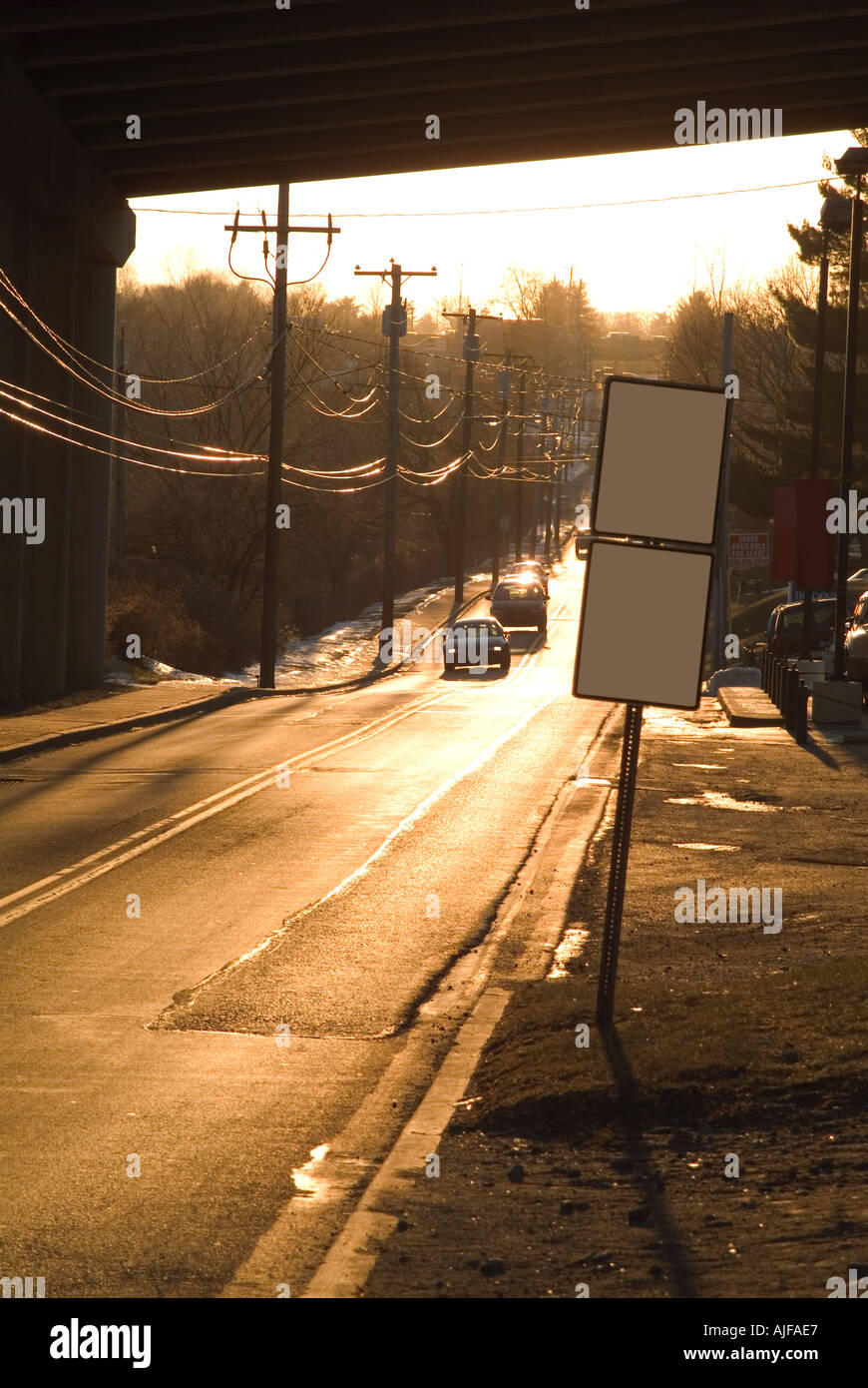 Leere Verkehrszeichen Stockfoto