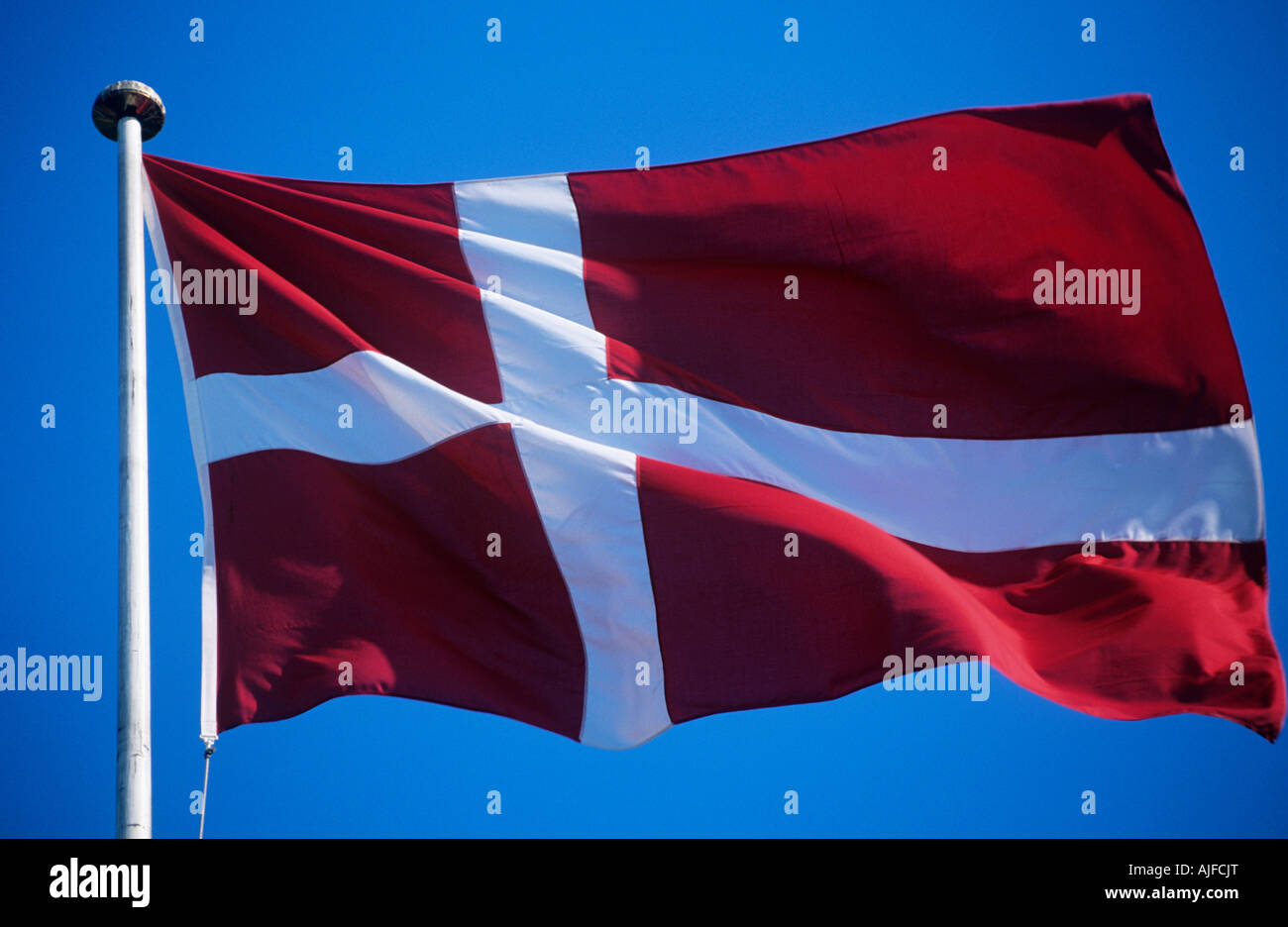 Dänische Flagge Stockfoto