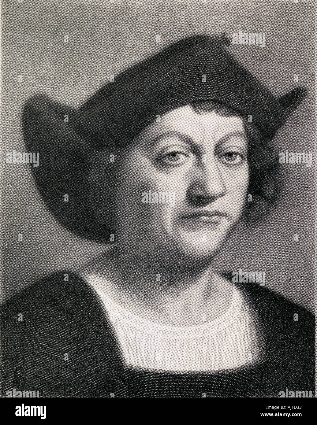 Christopher Columbus, 1451-1506. Italienische Explorer, Navigator, Kolonisator und Entdecker von Amerika. Stockfoto