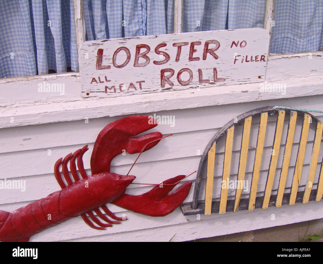 Massachusetts Cape Cod Lobster Roll Zeichen Stockfoto