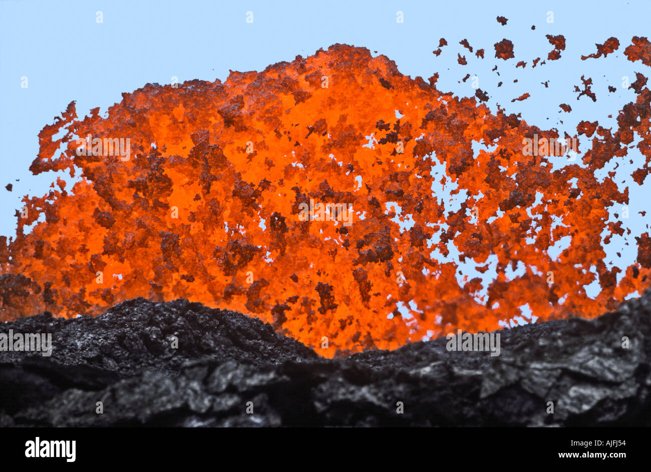 Mauna Loa Eruption Big Island von Hawaii Stockfoto