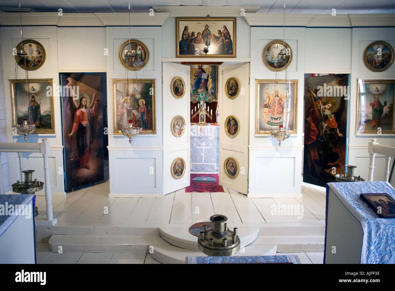 Das russische Bischof-Haus ist das älteste intakte russische Gebäude in Sitka, Alaska Stockfoto