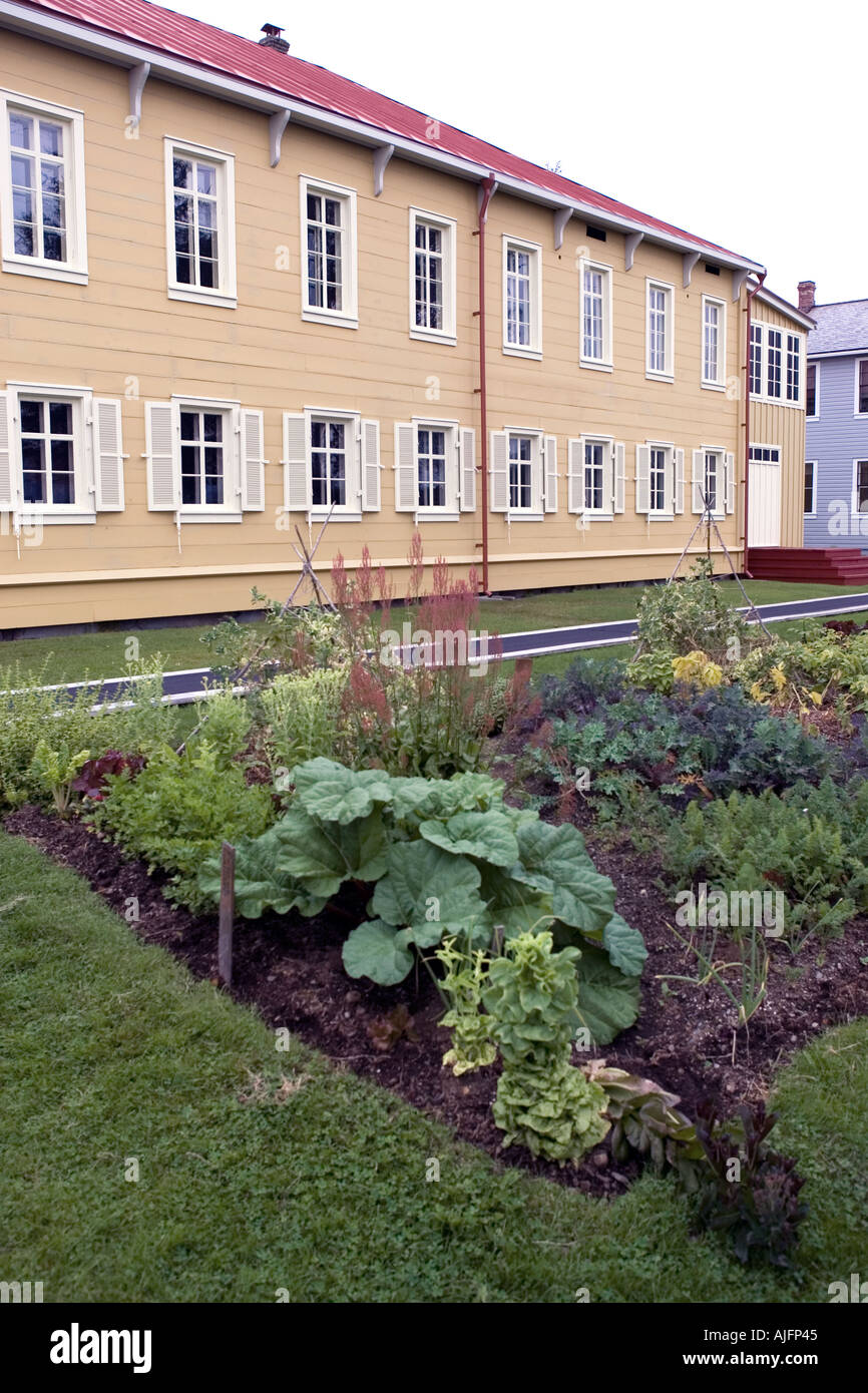 Das russische Bischof-Haus ist das älteste intakte russische Gebäude in Sitka, Alaska. Erbaut im Jahre 1842 von dem russischen amerikanischen Unternehmen. Stockfoto