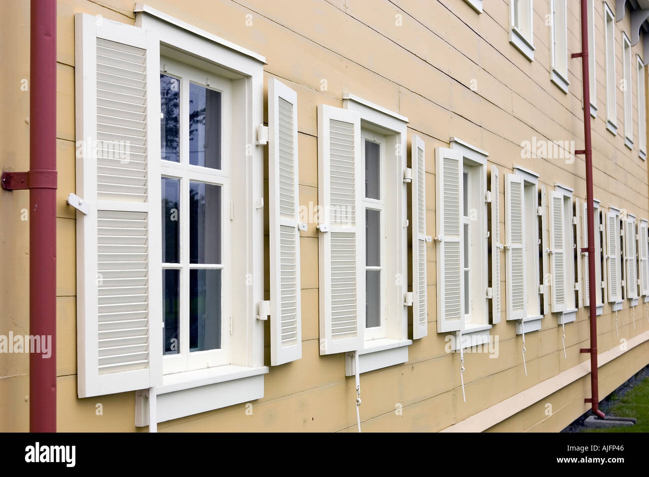 Das russische Bischof-Haus ist das älteste intakte russische Gebäude in Sitka, Alaska. Erbaut im Jahre 1842 von dem russischen amerikanischen Unternehmen. Stockfoto